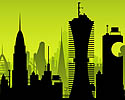 future city silhouette