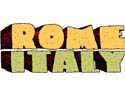 rome italy cartoon text